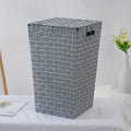 Handmade Nylon Belt Woven Laundry Basket with Lid and Insert Handle Design Customizable Baskets for Storage and Organization