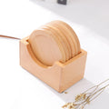 Coffee Cup Wooden Coasters Beech Round Heat Insulation Mats Cushion Creative Solid Wood Small Plate Coasters Set