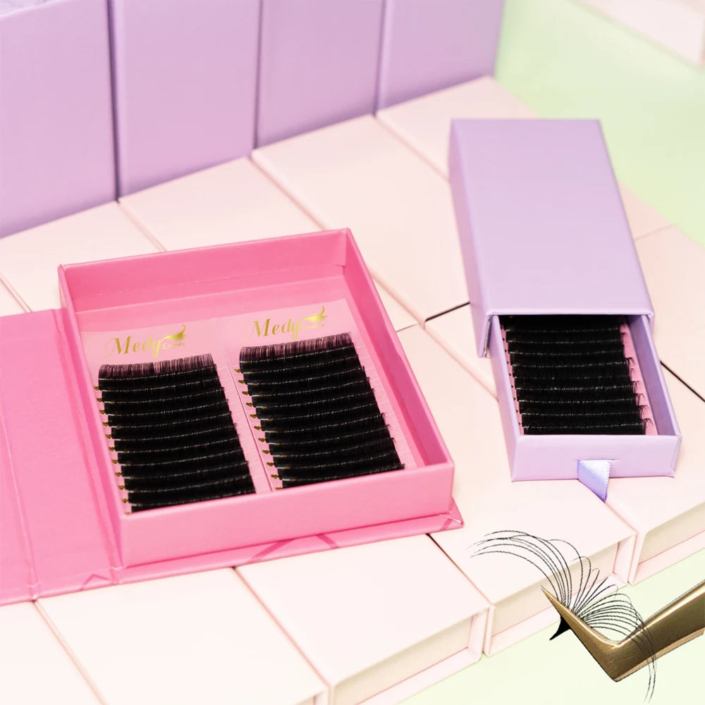Medylashes Wholesale Premium Cashmere Supplies Matte Individual Eyelash Extension Volume Lash Extension
