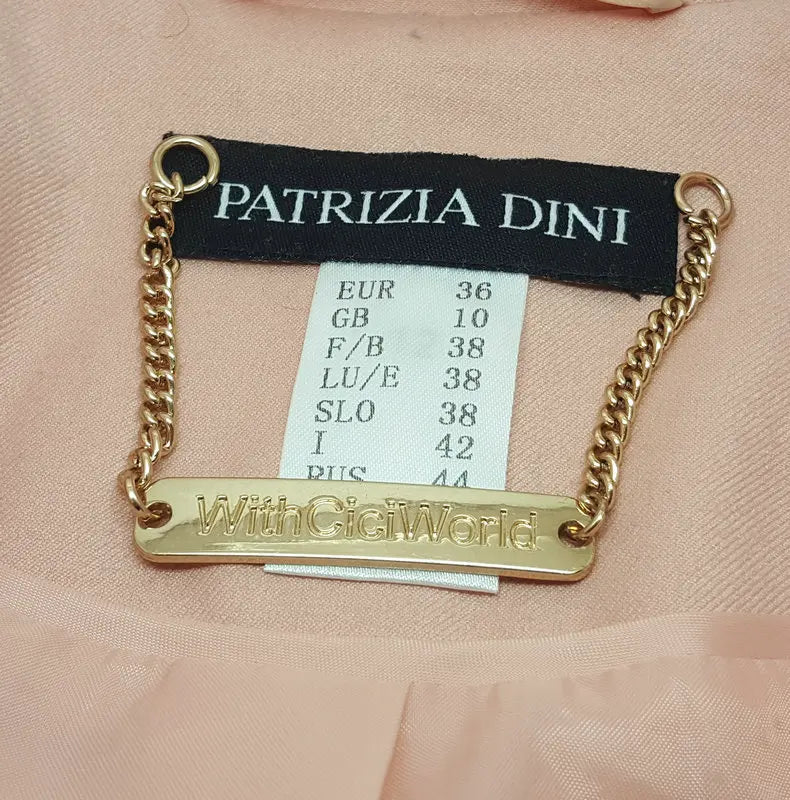 Garment Metal Accessories Rectangle Letter Name Gold Metal Hanging Chain for Coats