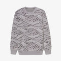 Ottoknit Factory's 100% Cotton 7gg Fully Knitted Hillcrest Jacquard Pattern Winter Warm Thick Crewneck Pullover Sweater