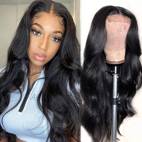 Body Wave 5x5 Lace Closure Human Hair Wigs for Women Brazilian Unprocessed Virgin Human Hair Glueless Lace Front Wig Pre Plucked