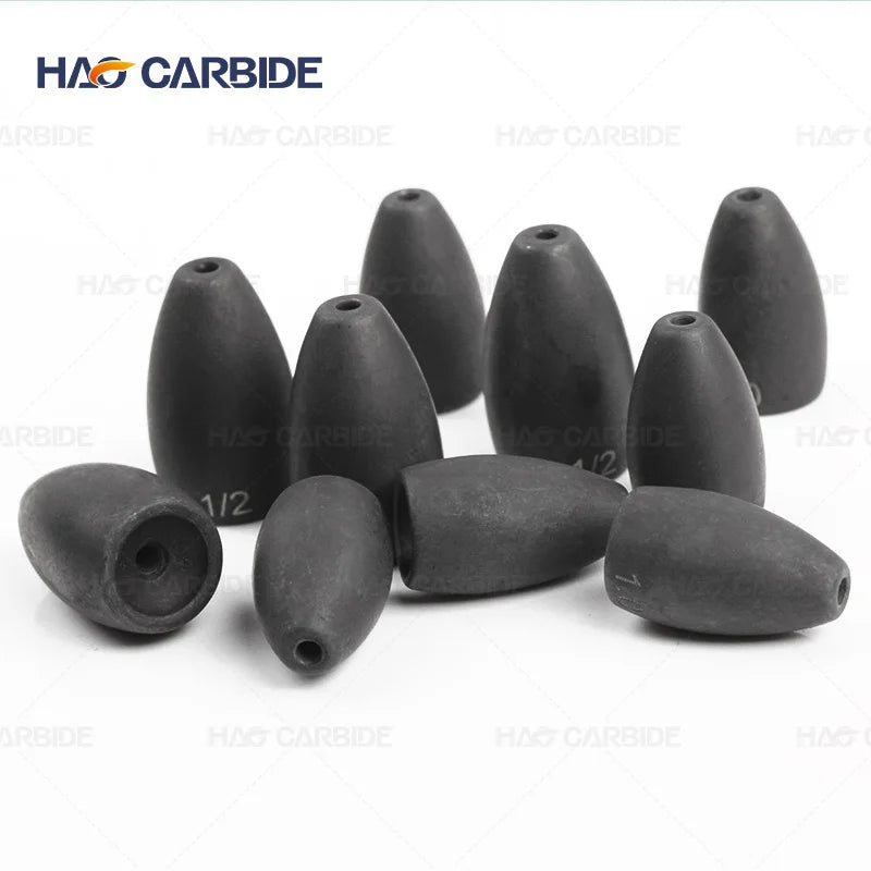 Available Stock Oxide Black Fishing Bullet Shape Tungsten Flipping Weights Bullet Sinker