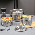 BPA-Free 2-Layer Stainless Steel Lunch Box Adult Bento Box Two Layers of Durable Containers for Easy Storage and Portability