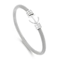 KALEN Unisex Gold/Silver/Black Stainless Steel Open Bangle Bracelet With Magnet Anchor Clasp