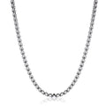 ShangJie OEM 2-5mm 16-38In Square Rolo Stainless Steel Chain Necklace Chain Custom Round Box Necklace Men Women Jewelry