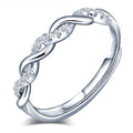 Fashion Promise Ring 925 Sterling Silver Rings Jewelry for Women Romantic Zircon Screw Engagement Bands or Rings Claw Setting