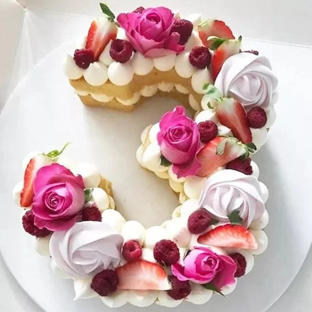 10-Inch 0-9 Cake Number Molds PP Material Party Cake Moulds for Wedding Birthday Anniversary Celebration