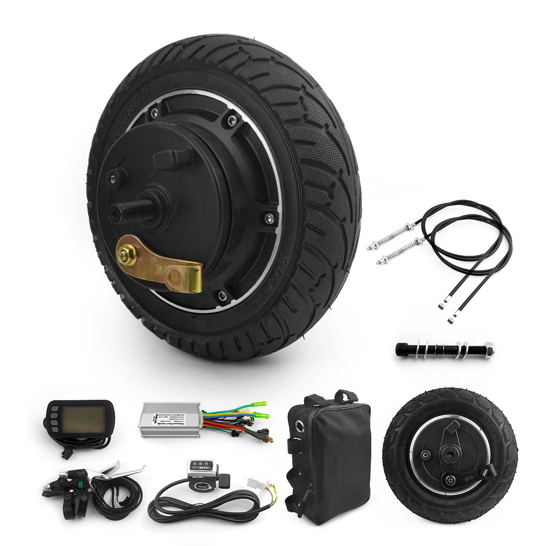L-faster Diy Electric Kick Scooter 350W Brushless Hub Motor 8 Inch Drum Brake Wheel Kit E Scooter Parts