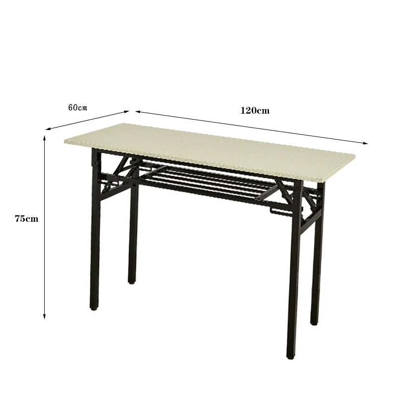 Moon Double Layer Lightweight Folding Table Outdoor Furniture Training Learning Homework Bold Steel Pipe Adjustable Feet Double