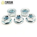 DIN6923 Carbon Steel Zinc Electroplate Hex Nut with Rotating M6 M8 M10 Flange Nut Washer