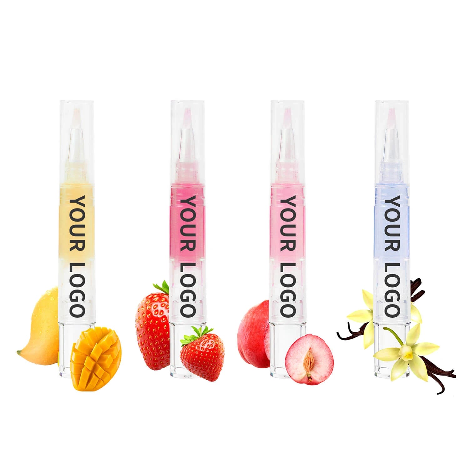 Private Label Glossy Twist Lip Oil Lip With Brush Tip Applicator Hydrates and Comforts Non-sticky Lip Care Oil