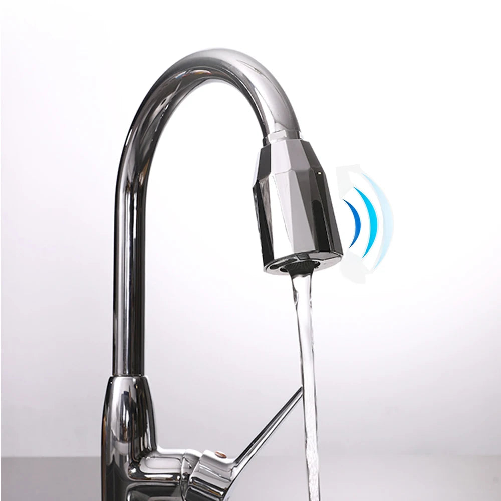 Single-Handle ABS Automatic Sensor Faucet Infrared Touchless Modern Kitchen Water-Saving Design Ceramic Valve Core USB-Charged
