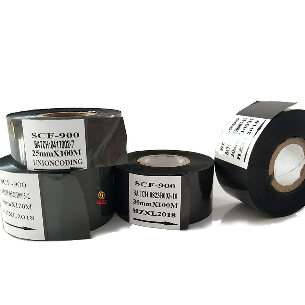 UNIONCODING Hot Stamping Ribbon 35mm*100m SCF900 LC1 for Expiry Date Printer Coding Ribbon