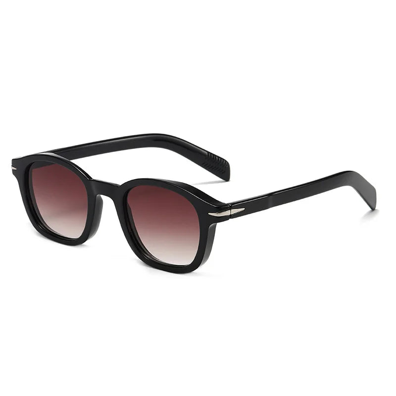 HBK 2024 Classic Vintage Sunglasses-Retro Design Logo Print Option UV400 Protection PC Frame Gradient Lenses Timeless