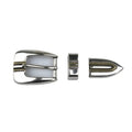 Leathercraft Hardware Johnleather American Classic Golf Belt Buckle Set 3-Piece 25mm SRTP Cowboy Accessories Silver Zinc Buckle