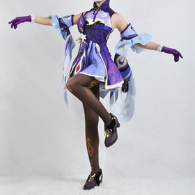 Hot Sale Game Cosplay Sexy Costumes Genshin Impact Keqing Dress Suit Clothes Party for Girls Women Anime Costume