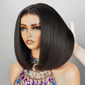 Wholesale Raw Vietnamese Hair Double Drawn Bob Wig Virgin Cuticle Aligned Human Hair Straight Lace Front Wigs for Women