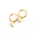 925 Sterling Silver 18K Gold Plated Heart Huggie Hoop Earrings with Zircon for Parties and Gifts