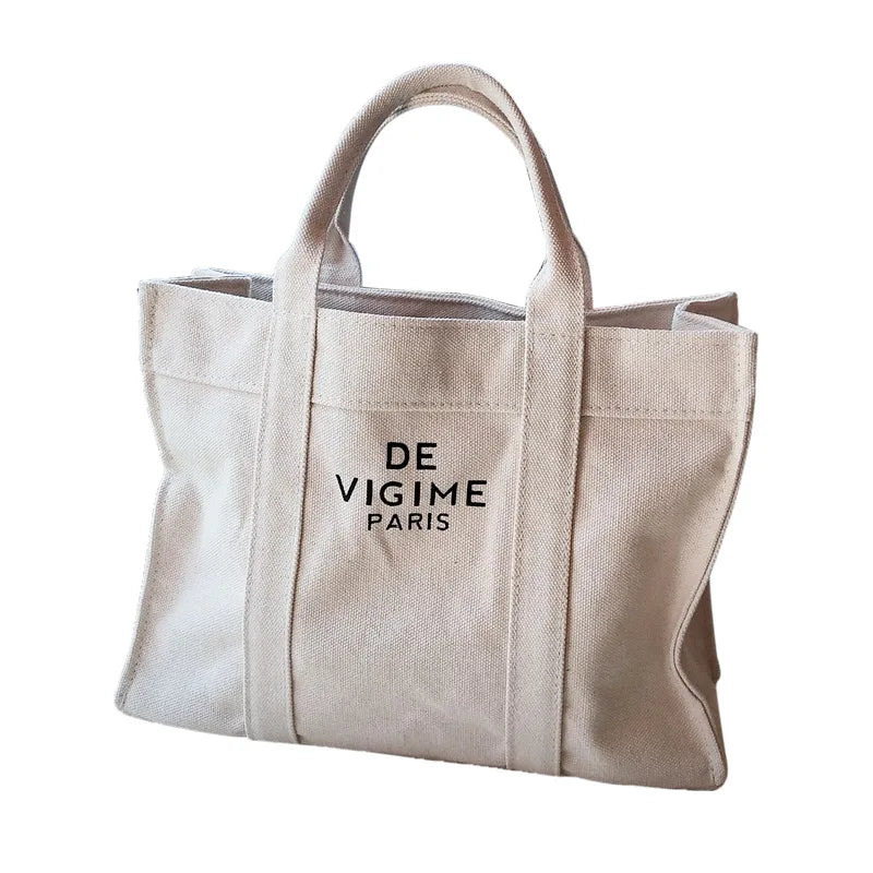 Eco Friendly Reusable Designer Canvas Tote Bag 16oz Thick Cotton Fabric Big Capacity Custom Cotton Canvas Tote Bag