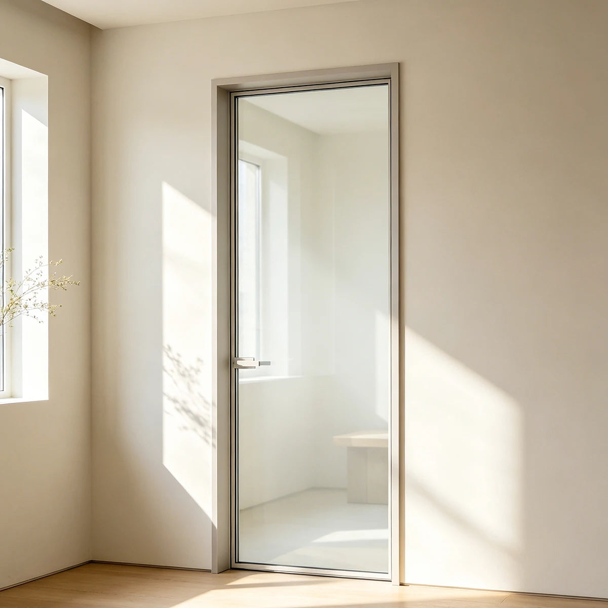Custom Slim Profile Modern Style Thermal Break Soundproof UV Resistant Living Room Aluminum Glass Swing Casement Door