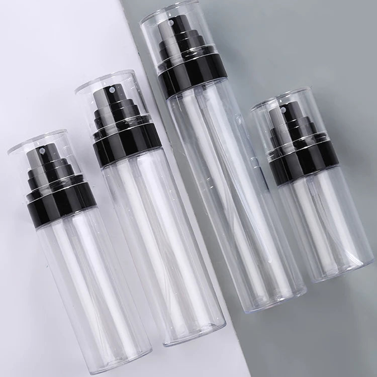 Fuyun PET for Clear Perfume Spray Bottles Refillable Plastic with Fine Mist Pump for Face Mask Shampoo Blush