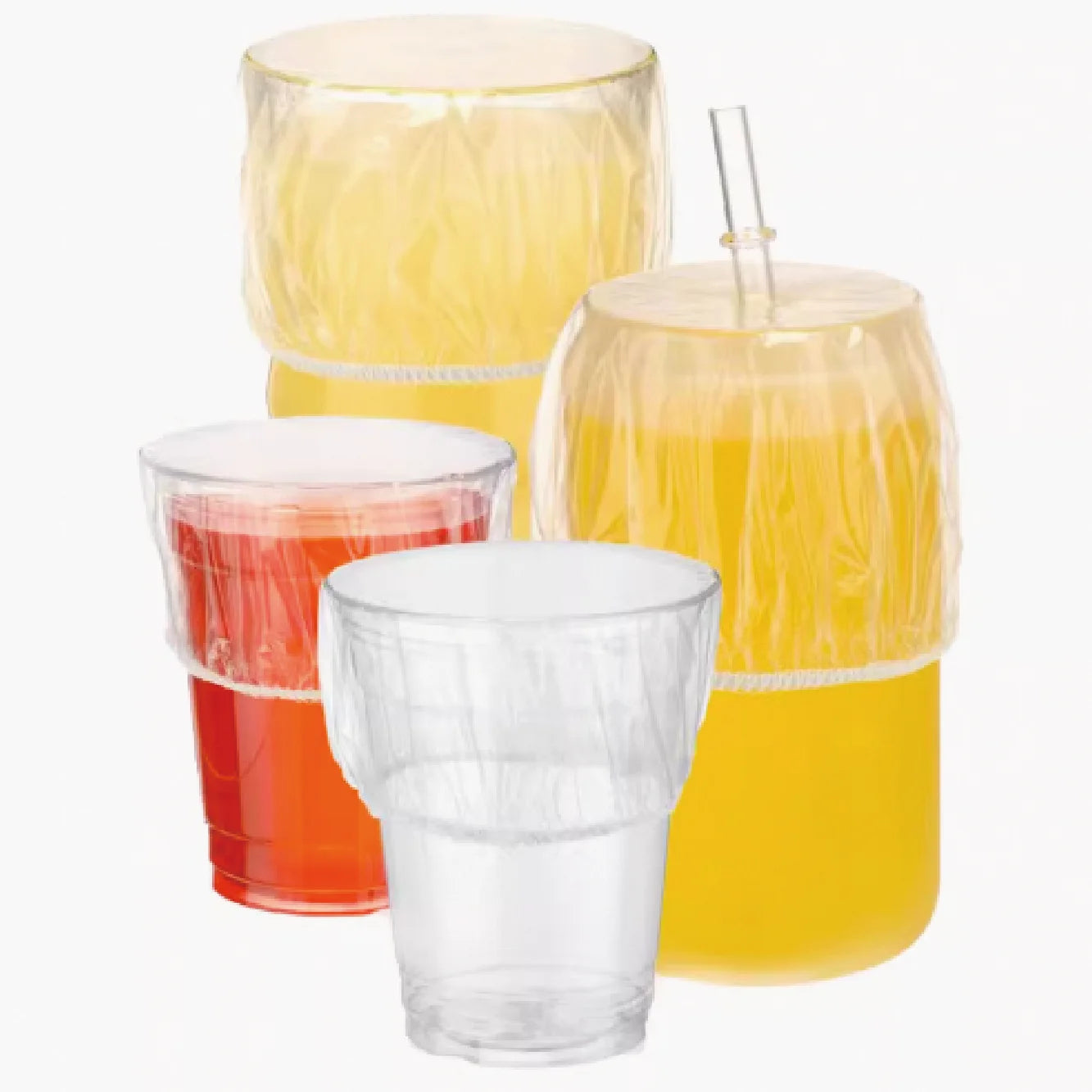 100pcs Elastic Disposable Plastic Wrap Fresh Keeping Storage Kitchen Lid Covers for Fruit Bowls Cups Cover
