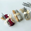 White Sage Bundles Palo Santo Smudging Kit Blue Sage Lavender Flower Smudge Stick Dragon Blood Sage Crystal Blessings Aromatic