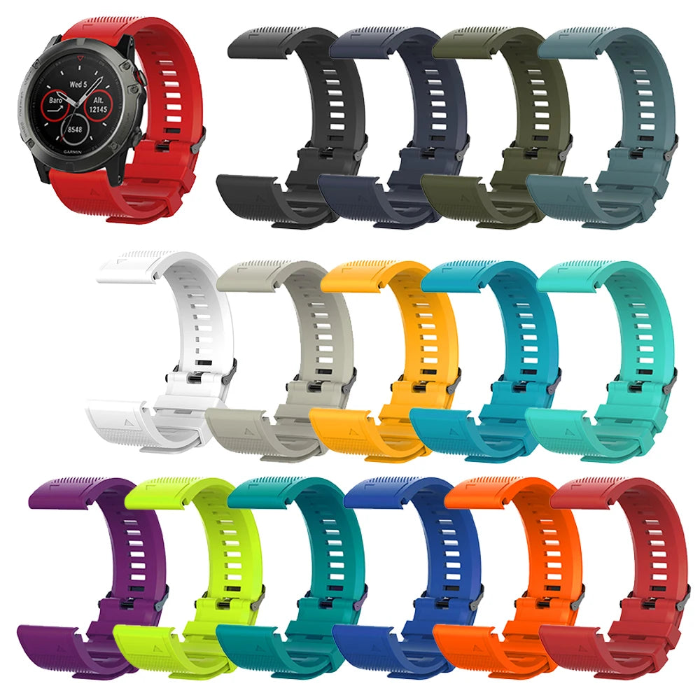 20 22 26mm Replacement Silicone Watchband for Garmin Fenix 6 Pro 5 5X Plus 3HR Fenix7 Fenix7X Quick Release Easyfit Wrist 7