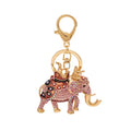 Thailand Style Rhinestone Elephant Key Chain 3D Diamond-studded Elephant Car Keychain Hanging Bag Accessories