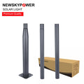 Foldable Light Pole 3M 4M 5M 6M Split Solar Light Pole Steel Galvanized Lamp Post Garden Pole in 3 Pieces