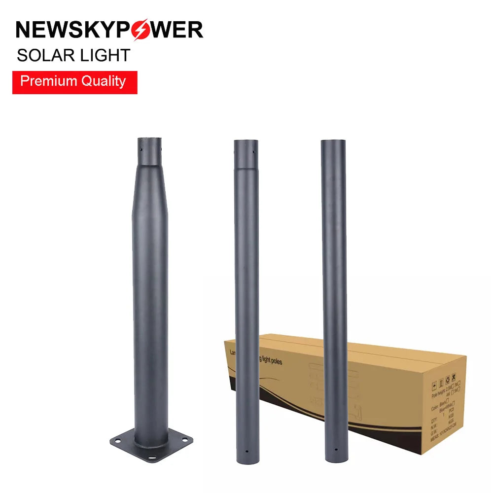 Foldable Light Pole 3M 4M 5M 6M Split Solar Light Pole Steel Galvanized Lamp Post Garden Pole in 3 Pieces