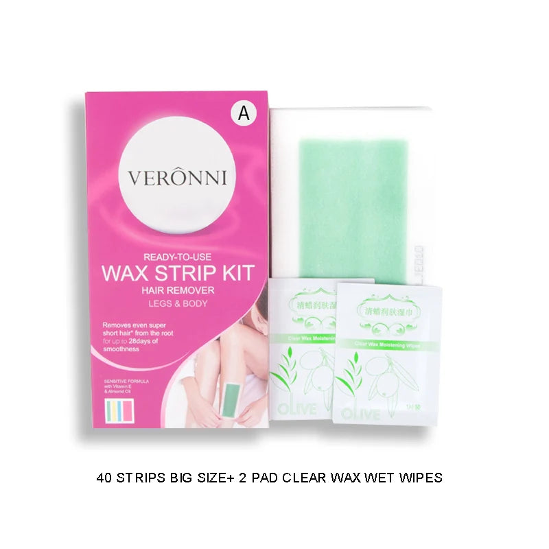 20 Pcs/ Box Wax Strips for Depilation Tearing Wax Strip Paper Leg Armpit Body Facial Hair Removal Skin Care Makeup