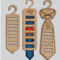 Manufacture New Product Creative Wooden Handprint Pendant Tie Rack Engraved and Painted Father's Day Souvenirs