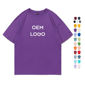 Premium Customized Printing Blank Dorp Shoulder Short Sleeve T-Shirts Custom Puff Screen Prints Tshirts Sports T Shirts for Men