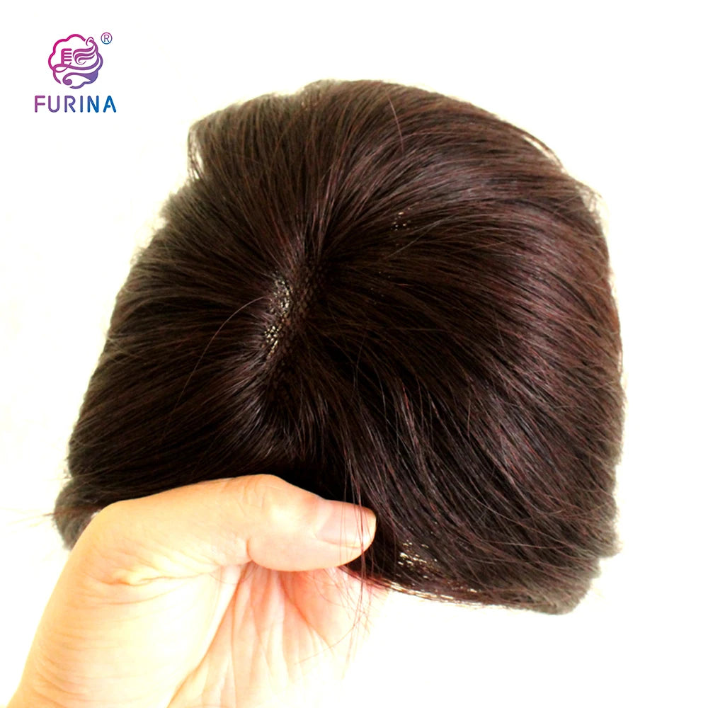 Wigs Human Hair Lace Front Women Topper Silk Base Human Hair Topper Hair Replacement Hairpieces for Men