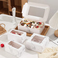 Cupcake Packing Box 2/4/6/12Cpsules Mousse Wood Bran Cup Muffin Cup Pastry Tart Packing Boxes