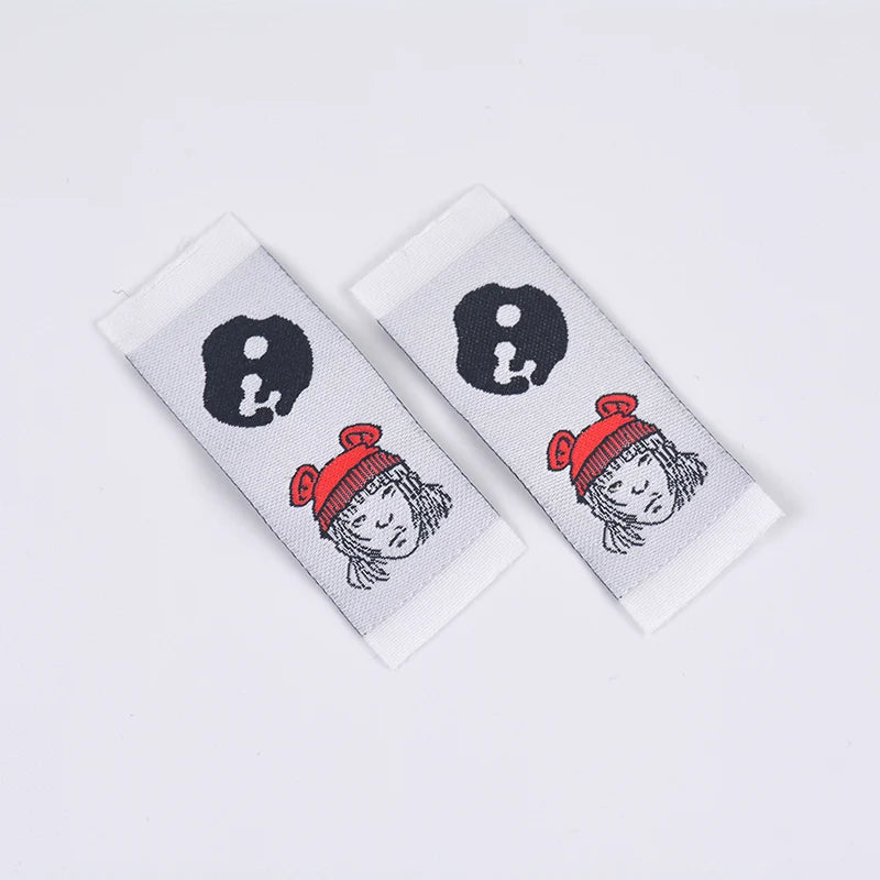 Factory Cheap Price Woven Labels for Clothing Custom Personalized Garment Labels Tag for T-shirt Hem Tag