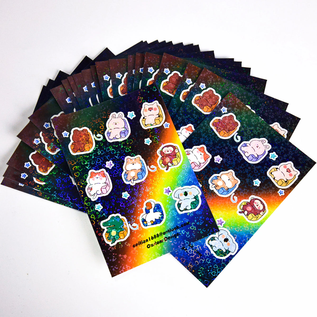 Custom Vinyl PVC Die Cut Sticker Product Logo Label Printing Self-adhesive Sticker Waterproof Packaging Label