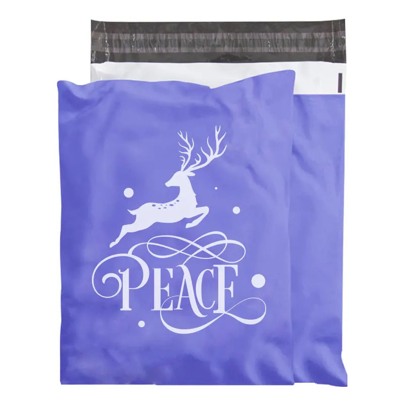 RONGWEN Custom Printed Christmas LOGO 20*35cm Eco-friendly Plastic Shipping Bag Poly Mailer Waterproof Mailing Bag For Packaging