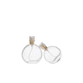 Luxury 50ml Flat Shape Gold Perfume Bottle Empty Glass Pump Sprayer for Skin Care Serum Oils Packaging Sizes 30ml/50ml/100ml