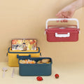 2026 New Simple Multifunctional Bento Lunch Box Can Be Microwave Heated Fresh-keeping Separated Bento Student Lunch Box With Lid