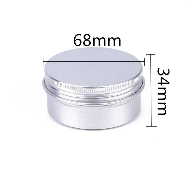 80ml Aluminum Can  80g pink Silver Gold White Black Rose Gold Aluminum Tea Container Hair Wax  Jar