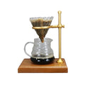 Portable Coffee Accessories Manual Pour Over Coffee Dripper Stand Coffee Filter Holder With Wooden Base