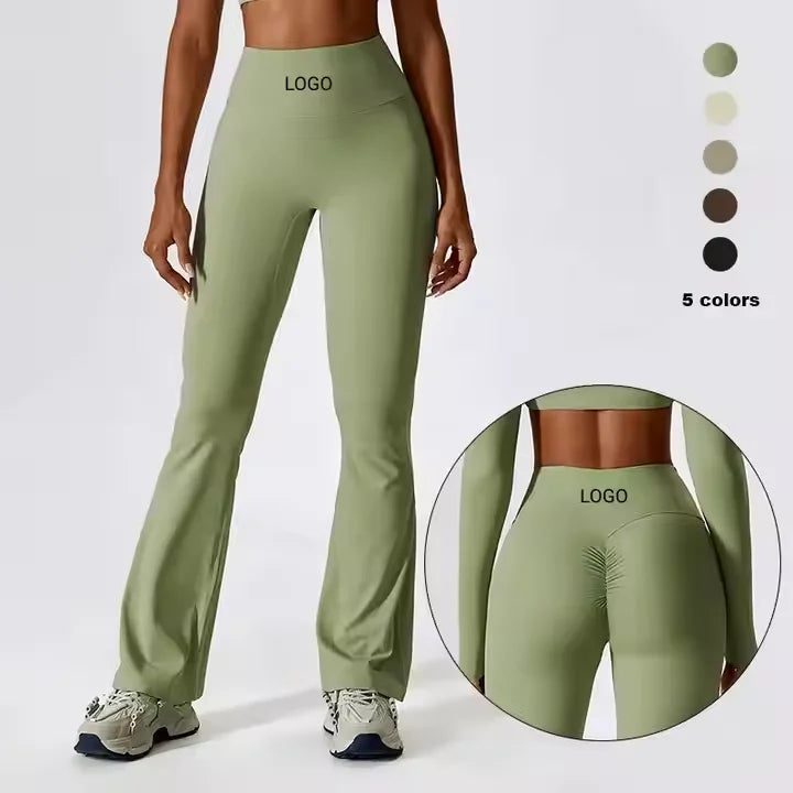 Bnice High Waist Breathable Lightweight Womens Yoga Pants Fitness Yoga Legging Set Ladies Flare Leggings for Gym