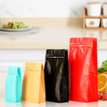Block Bottom Side Gusseted Coffee Bean Bag with Valve and Zipper for Pet Food and Milk Packaging