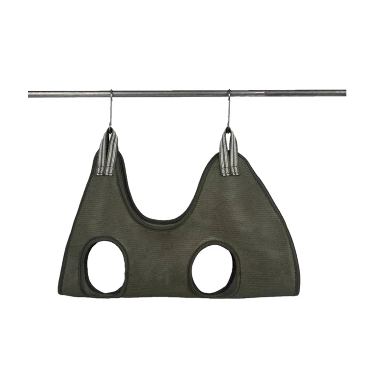 Cat Dog Grooming Hammock Helper Soft Flannel Pet Grooming Hammock Drying Towels with 2 Hooks