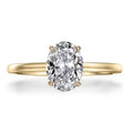 10k Yellow Gold Jewelry 2 Ct Oval Shape Crushed Ice Cut White Moissanite Engagement Ring