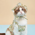 Summer Floral Elegant Pattern Pet Clothes Cat Dress Breathable Skin-friendly Pet Dog Apparel Vest Clothes
