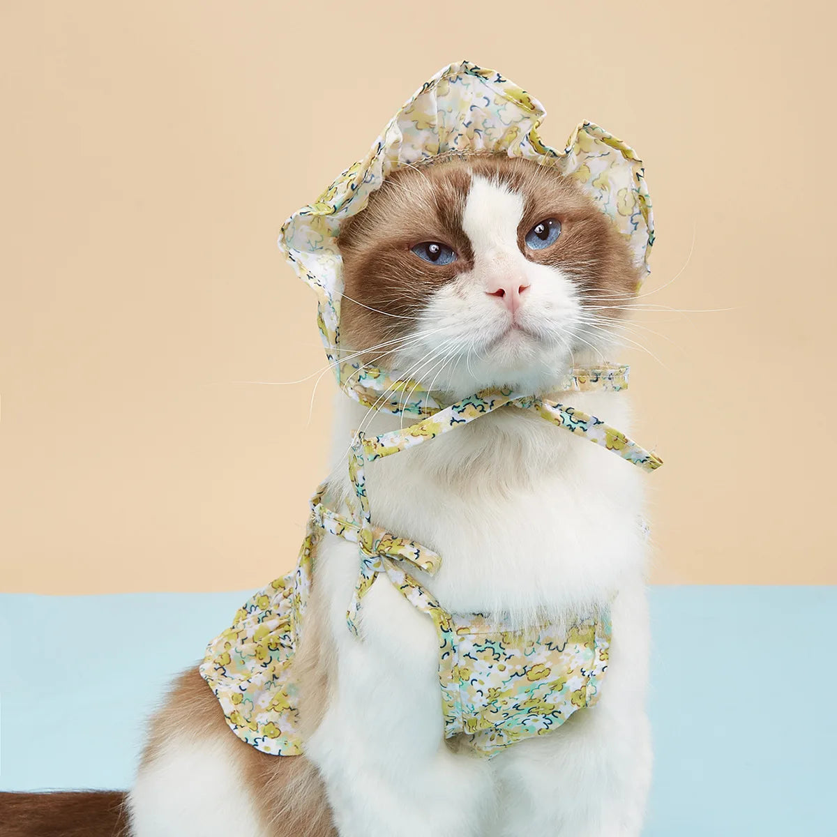Summer Floral Elegant Pattern Pet Clothes Cat Dress Breathable Skin-friendly Pet Dog Apparel Vest Clothes